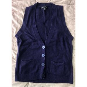 Navy blue sweater vest